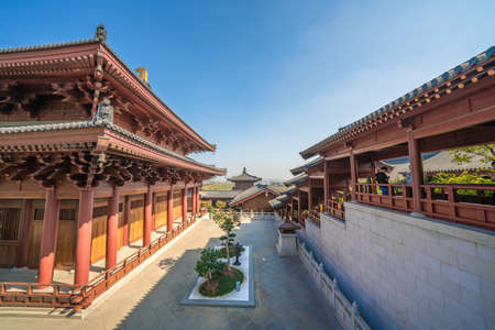 NANJING, CHINA - NOVEMBER 10: This is a Chinese buddhist temple on Niushoushan Mountain on November 10, 2019 in Nanjingのeditorial素材