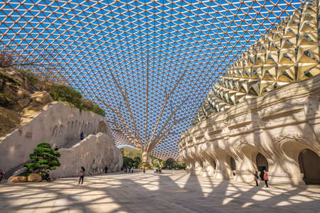 NANJING, CHINA - NOVEMBER 10: Architecture at Niushoushan Tourism and Cultural Zone, a travel destination and religious site on November 10, 2019 in Nanjingのeditorial素材
