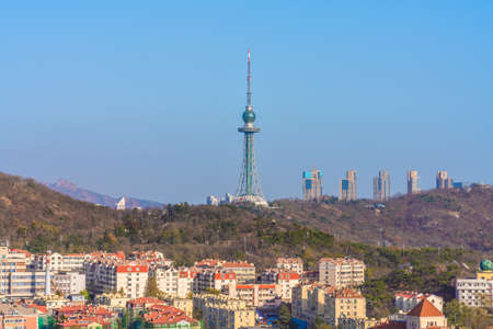 QINGDAO, CHINA - NOVEMBER 14: This is a view of the Qingdao TV Tower, a famous landmark building on...