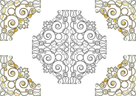 Beautiful vector background with different elements.のイラスト素材