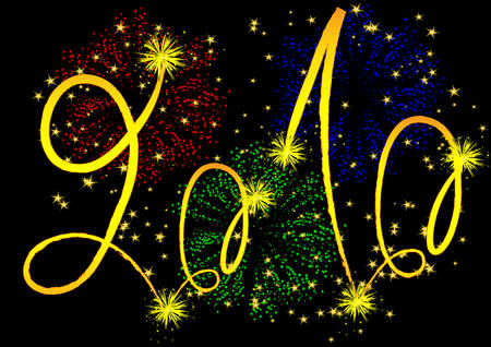 Salute to the new year.のイラスト素材