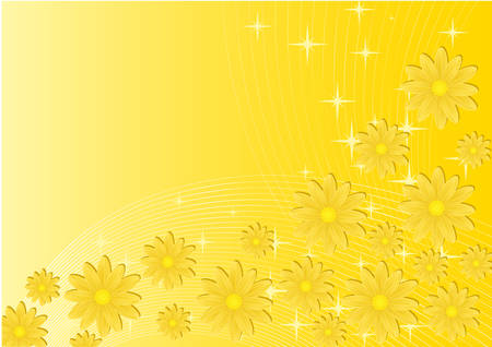 Beautiful background with daisies. Vector.のイラスト素材