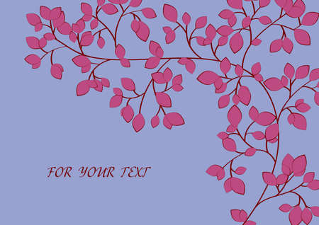 Background to the twigs and leaves. Vector.のイラスト素材