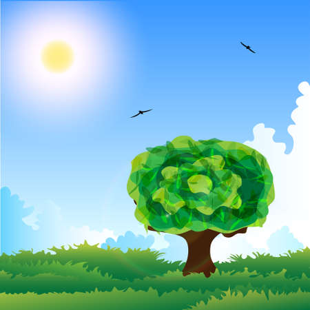 Illustration of a summerのイラスト素材