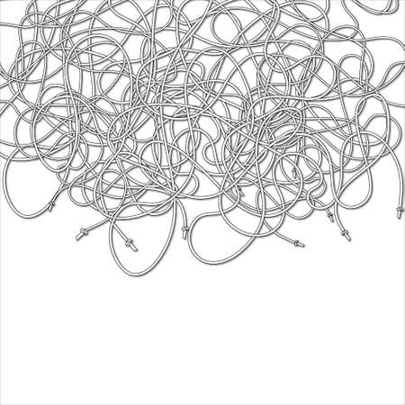 Tangled cordのイラスト素材