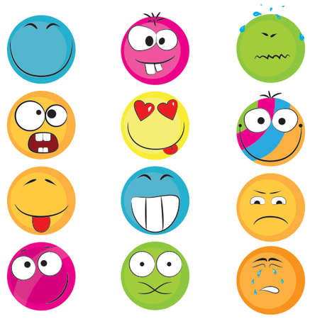 Set of emoticonsのイラスト素材
