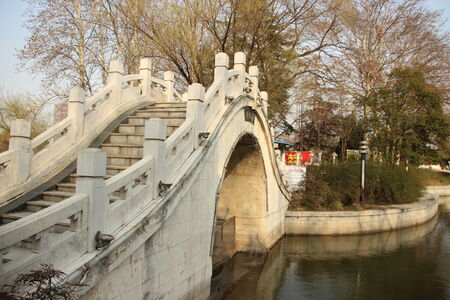 bridge at the parkの写真素材