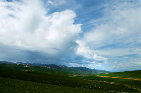 Qinghai plateau, Prairieの写真素材
