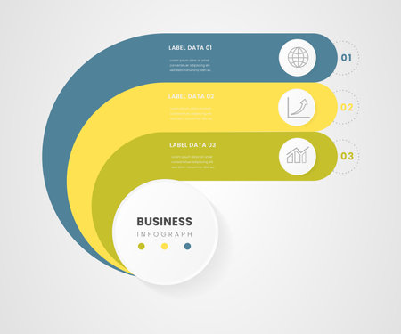 Modern infographics options banner. Can be used for workflow layout, diagram, number options, web design.のイラスト素材
