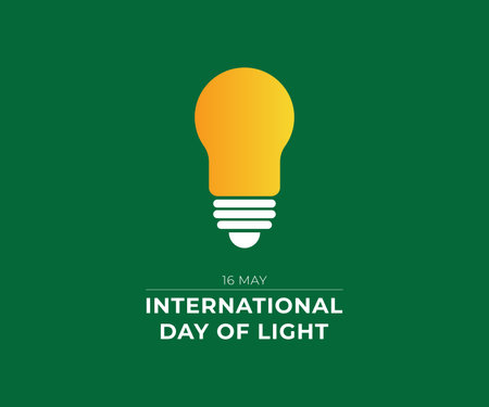 International day of light vector banner illustrationのイラスト素材