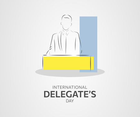 International delegates day vector banner illustrationのイラスト素材