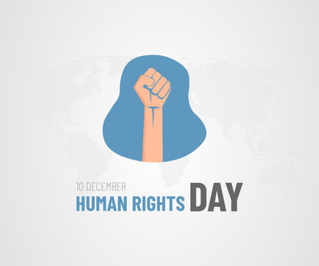 Human rights day vector illustration. Human rights day vector design template.のイラスト素材