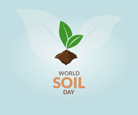 World Soil Day Vector Illustration. Suitable for greeting card, poster and bannerのイラスト素材