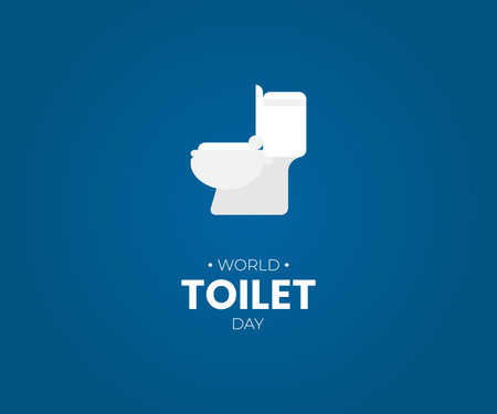 World Toilet Day Vector Design Template. Suitable for greeting card, poster and banner.のイラスト素材