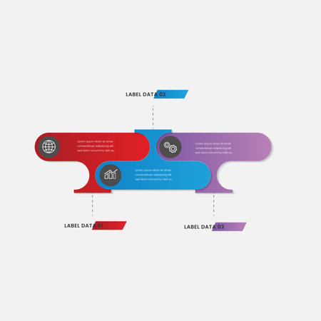 Modern infographics options banner. Vector illustration. Can be used for workflow layout, diagram, number options, web design.のイラスト素材
