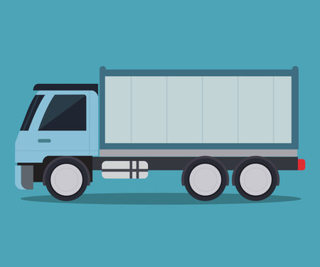 truck icon. Delivery logistics and transportation theme. Colorful design. Vector illustrationのイラスト素材