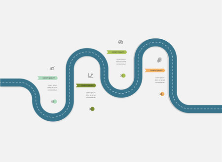 Infographic design template with place for your data. Vector illustration. timeline infographのイラスト素材
