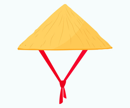 Illustration of a traditional Vietnamese hat on a white backgroundのイラスト素材
