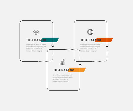Infographic design template with place for your data. Vector illustration. 3 square infographのイラスト素材