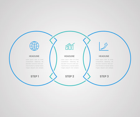 Infographic Design Elements for Your Business Vector Illustration. EPS10, 3 overlapping circleのイラスト素材