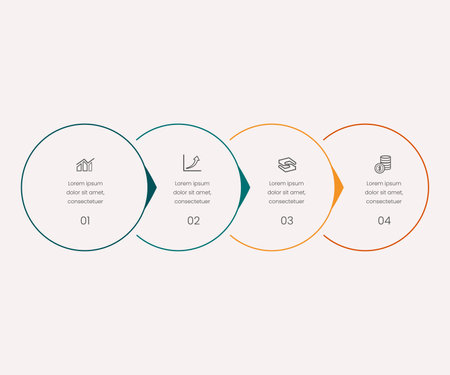 Set Of 4 Editable Business Outline Icons. Includes Symbols Such As Money, Bank Payment, Credit Card And More. Can Be Used For Web, Mobile, UI And Infographic Design.のイラスト素材