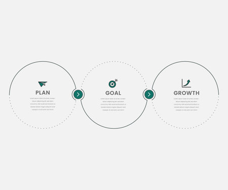 Infographic Design Elements for Your Business Vector Illustration. EPS10, 3 circle , 3 stepsのイラスト素材