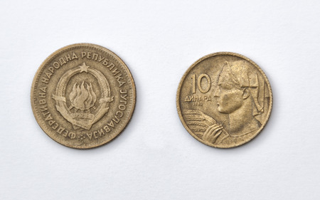 Ten Yugoslav dinars out of print, 1962の写真素材
