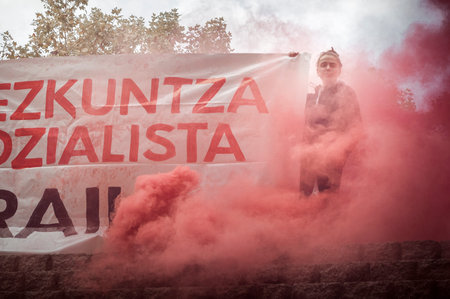 Concentration organized by Ikasle Abertzaleak as a consequence of the student strike of October 27....