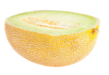 half melon front on a white backgroundの写真素材