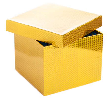 open present box on a white backgroundの写真素材