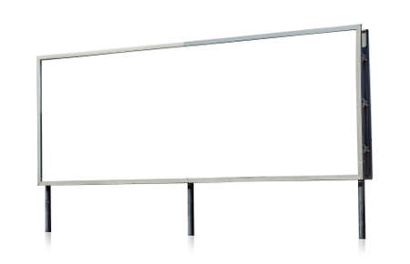 An empty banner isolated on white backgroundの写真素材