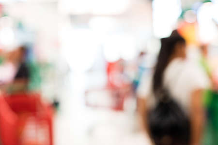 supermarket blurred backgroundの写真素材