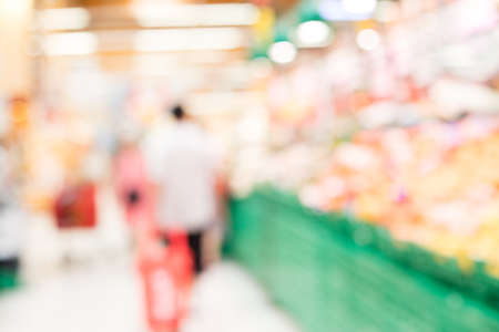 supermarket blurred backgroundの写真素材