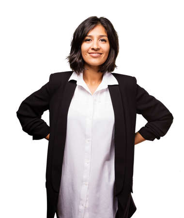 latin business woman standingの写真素材