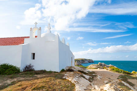 Saint Stephen hermitage in Peniche, Portualの写真素材
