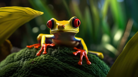 Red-eyed tree frog (Agalychnis callidryas)の素材