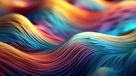 Abstract wavy background. 3d rendering, 3d illustration.の素材