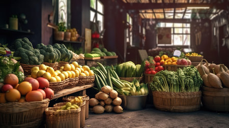 Photo pour Fruits and vegetables in the market. Fresh fruits and vegetables. - image libre de droit