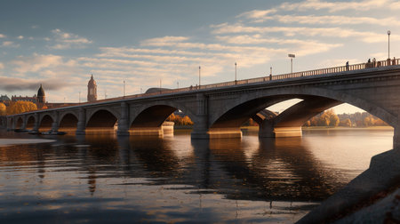 Bridge over the Vltava river in Prague, Czech Republic.の素材