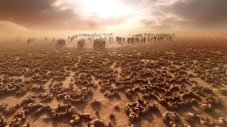 Fantasy alien planet. 3d illustration of an alien planet.の素材