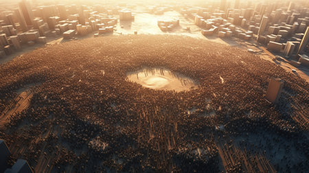3d illustration of abstract technology concept,digital art works. 3d rendering.の素材