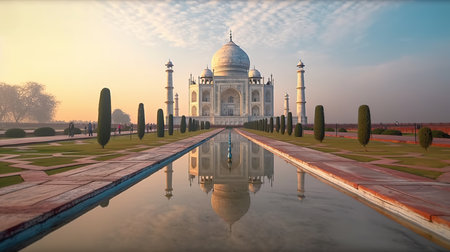 Taj Mahal in Agra, Uttar Pradesh, India.の素材