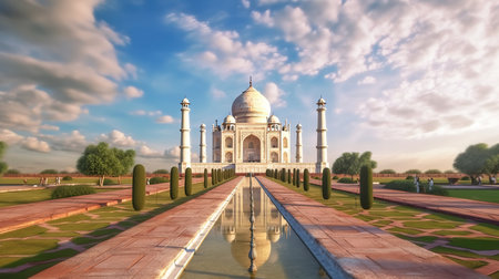 Taj Mahal in Agra, Uttar Pradesh, India.の素材