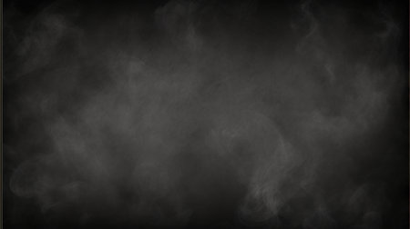 Smoke on black background. Realistic vector illustration of smoke.の素材