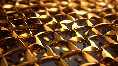 Abstract 3d rendering of chaotic geometric shapes. Reflective surface pattern.の素材
