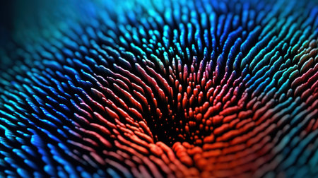 3d rendering of abstract particles in empty space. Futuristic background with depth of field and bokeh effect.の素材