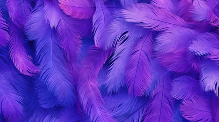 Beautiful color feathers as background, feather texture pattern, feather wallpaperの素材