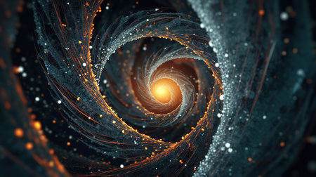 Abstract fractal. Fractal art background for creative design. Decoration for wallpaper, desktop, poster, cover booklet. Print for clothes, t-shirt. Creative illustration for designの素材