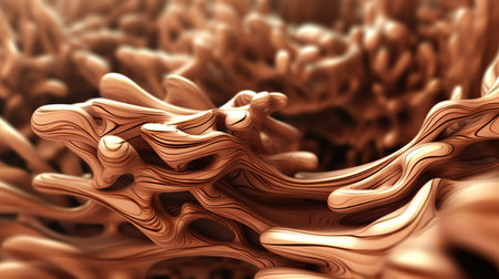 3d rendering of abstract wavy surface. Computer generated graphics.の素材