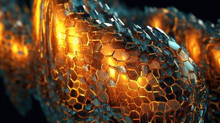 3d illustration of abstract geometric composition,digital art works. 3d rendering.の素材